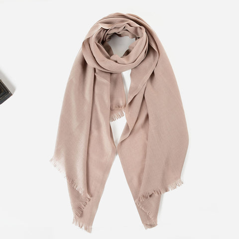 SF1253-CAMEL Single Color Diamond Scarf