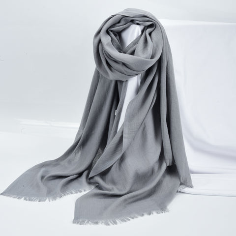 SF1253-GREY Single Color Diamond Scarf