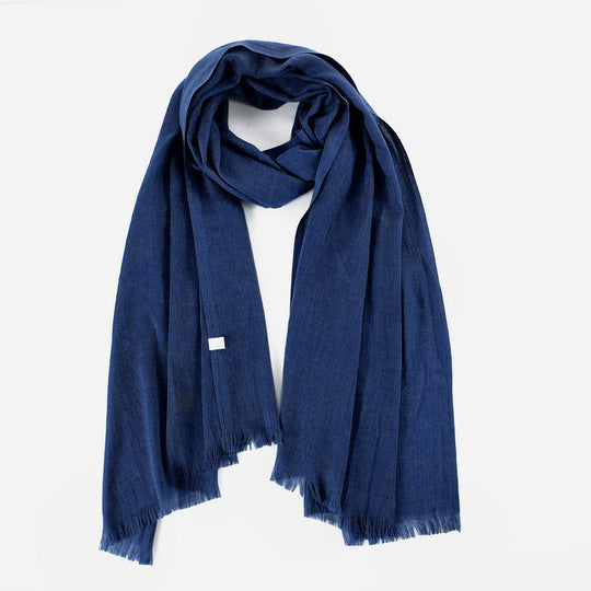 SF1253-NAVY Single Color Diamond Scarf
