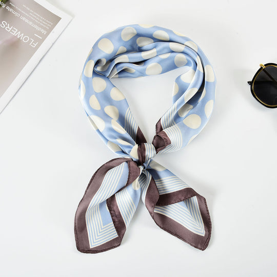 SF1259-BLUE New Fashion Dots Kerchief