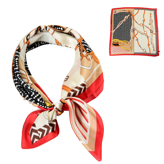 SF1262-RED New Fashion Chains Kerchief