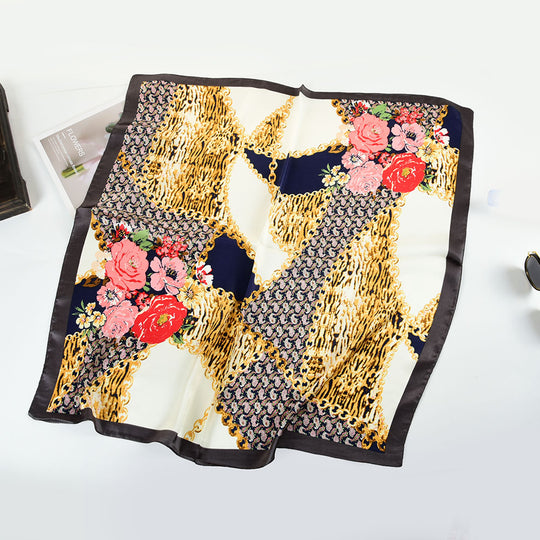 SF1263-DARKGREY New Fashion Flowers Kerchief