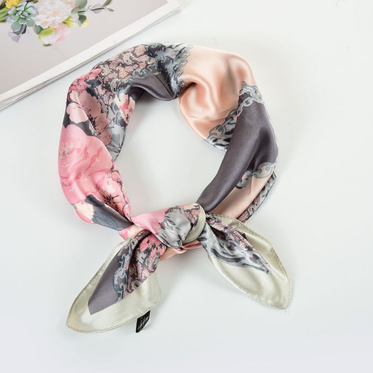 SF1263-GREY New Fashion Flowers Kerchief
