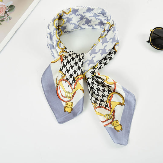 SF1264-GREY New Fashion Houndstooth Kerchief