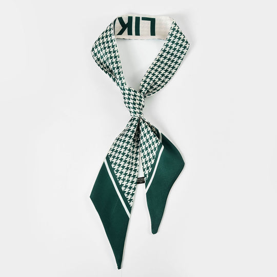 SF1267-GREEN Charming New Fashion Style Houndstooth Long Scarf