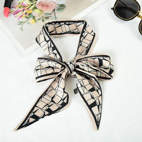 SF1269-BEIGEGE Charming New Fashion Style Plaid Long Scarf