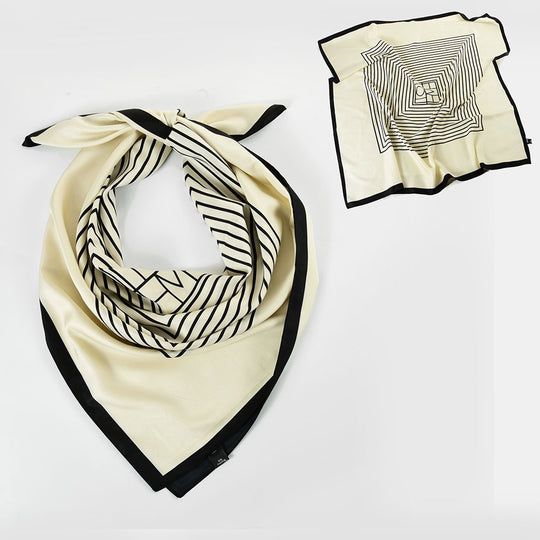 SF1273-WHITE Attractive Fashion Style Striped Kerchief