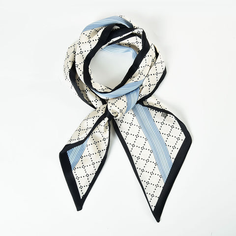 SF1278-WHITE Attractive Fashion StyleScarf Small Square Decorated
