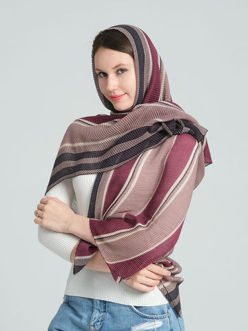 SF1287-BLACK Supersoft Warm Shawl With Colorful Bar Print