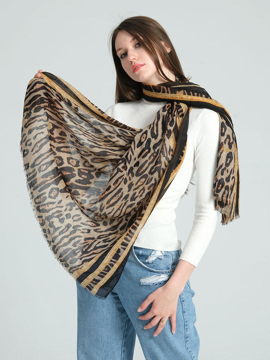 SF1291-BLK - Womens Oversized Scarf With Tassels