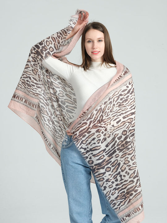 SF1291-PKN - Womens Oversized Scarf With Tassels