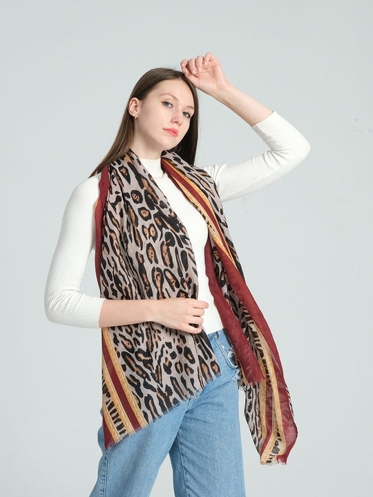 SF1291-RED - Lady Winter Large Shawl Wraps
