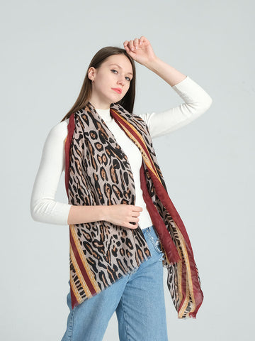 SF1291-RED - Lady Winter Large Shawl Wraps
