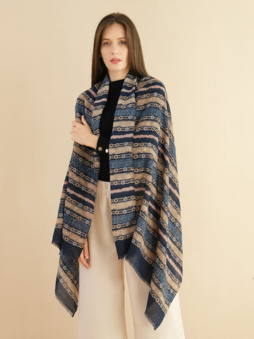 SF1293-NAV - Lady Winter Large Shawl Wraps