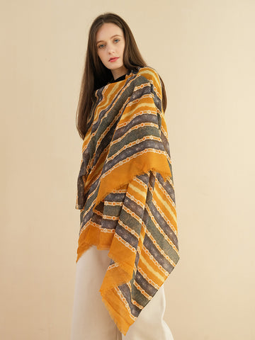 SF1293-YLW - Lady Winter Large Shawl Wraps
