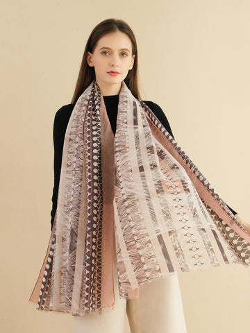 SF1294-PKN - Lady Winter Large Shawl Wraps