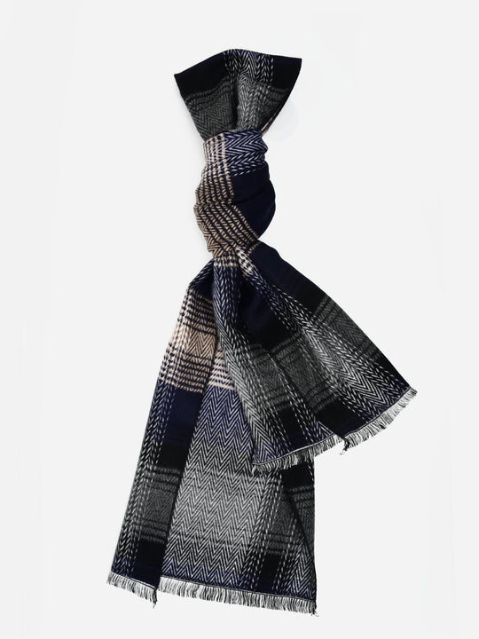 SF1299-BLK Popular Nice Style Men's scarves Racked Pattern
