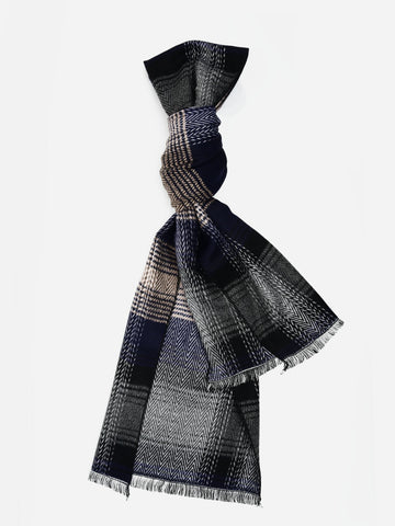 SF1299-BLK Popular Nice Style Men's scarves Racked Pattern