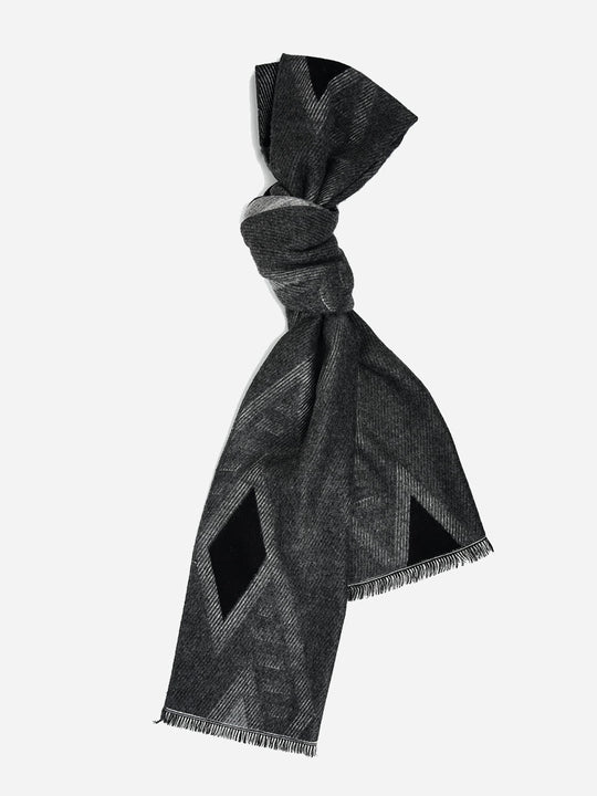 SF1310-GRY Diamond Check Fashison Men's scarves