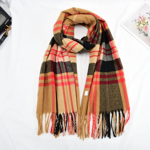 SF1317-CAMEL - Lady Winter Large Shawl Wraps
