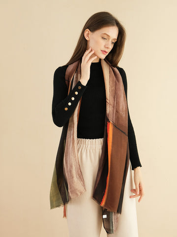 SF1340-KHA - Lady Winter Large Shawl Wraps