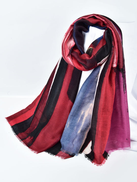 SF1340-RED - Lady Winter Large Shawl Wraps