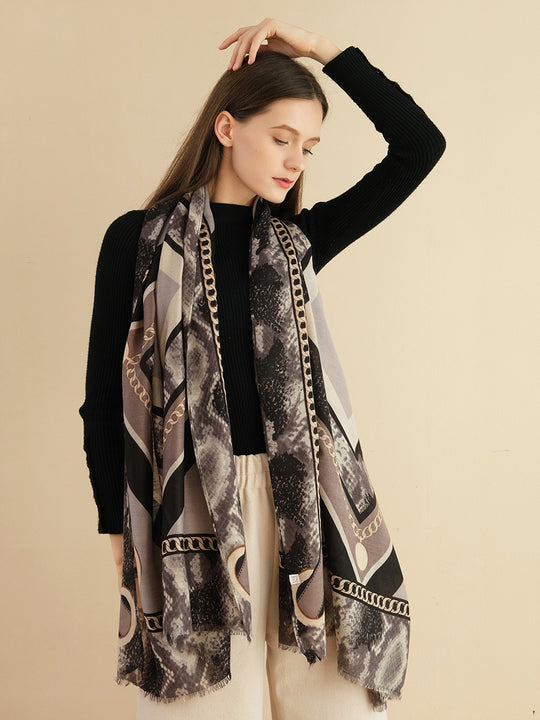 SF1343-BLK - Lady Winter Large Shawl Wraps