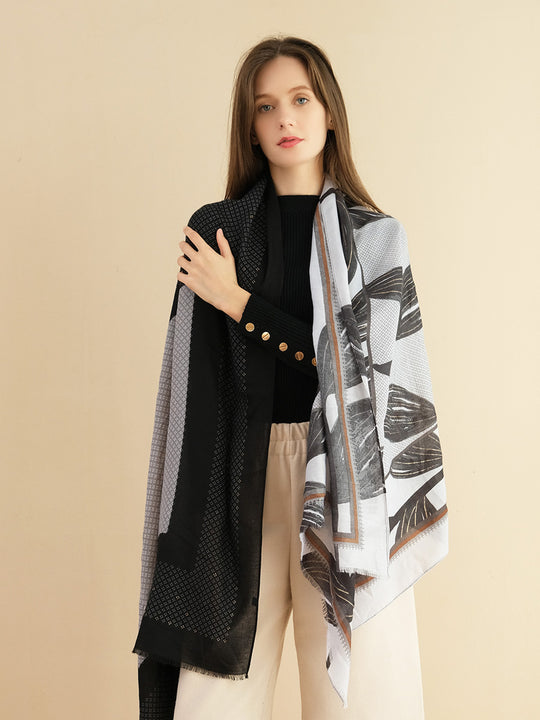 SF1347-BLK - Lady Winter Large Shawl Wraps