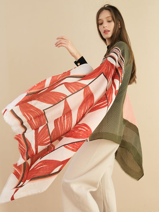 SF1347-ORE - Lady Winter Large Shawl Wraps