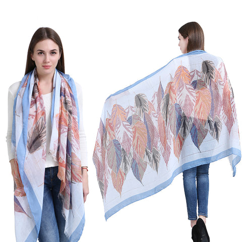 SF1380-BLU - Lady Winter Large Shawl Wraps
