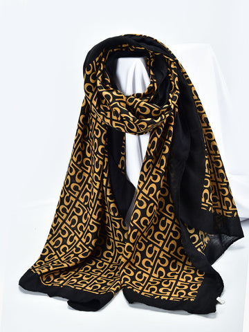 SF1381-WHE New Fashion Scarf Decorated by number 5