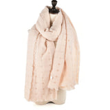 SF951 Beige - Plain Soft Long Woven Lady Scarf