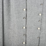 SF959 Grey - Plain Cashmere Pearl Scarf With Tassels