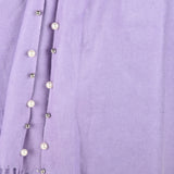 SF959 Violet - Plain Cashmere Pearl Scarf With Tassels