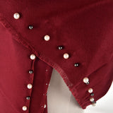 SF961 Purlish Red - Plain Pearls Supersoft Long Scarf