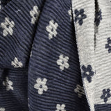 SF966 Navy - Oversized Women Floral Scarf