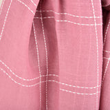 SF974 Pink - Fashion Quilted Detail Soft Tassels Women Scarf