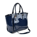 SY2134 Blue - Metal Decoration Fashion Women Solid Zipper Handbag