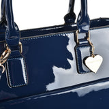 SY2134 Blue - Metal Decoration Fashion Women Solid Zipper Handbag