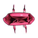 SY2134 Fushia - Metal Decoration Fashion Women Solid Zipper Handbag