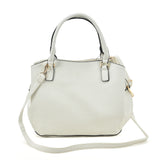 SY2157 White - Fashion Zip Front Tote Bag