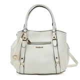 SY2157 White - Fashion Zip Front Tote Bag