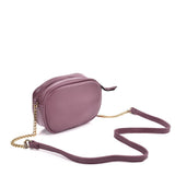 SY2172 DARK PINK - Chain Handbag With V-shaped Line Design