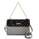 SY2178 Grey - Chain Handbag With Flap and Studs Design (was £11)