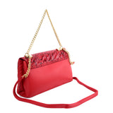 SY2178 Red - Chain Handbag With Flap and Studs Design (was £11)