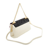 SY2178 White - Chain Handbag With Flap and Studs Design (was £11)