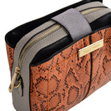 SY2179 ORANGE - Simple Solid Color Flash Leather Bag
