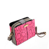 SY2179 RED - Simple Solid Color Flash Leather Bag