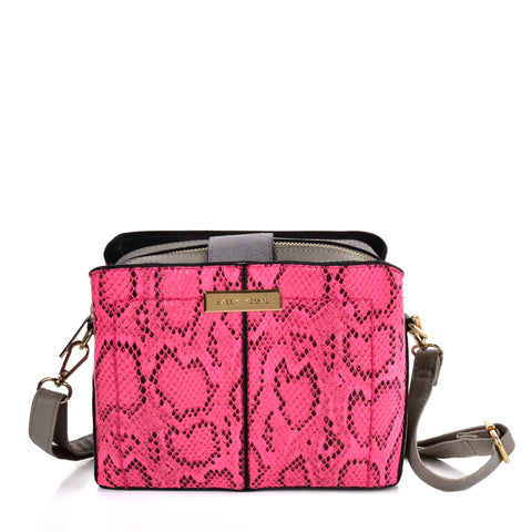 SY2179 RED - Simple Solid Color Flash Leather Bag