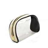 SY2184 BEIGE - Transparent Saddle Shaped Set Bags
